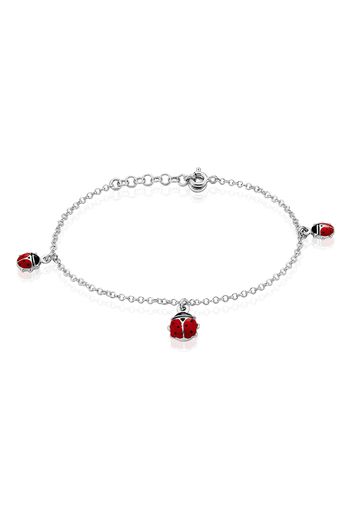 Bracciale coccinelle in argento 925 e smalto per Bimbi