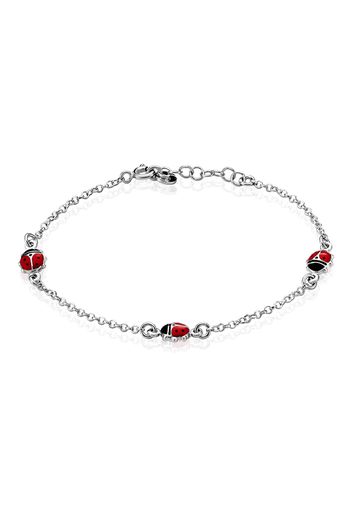 Bracciale coccinelle in argento 925 e smalto per Bimbi