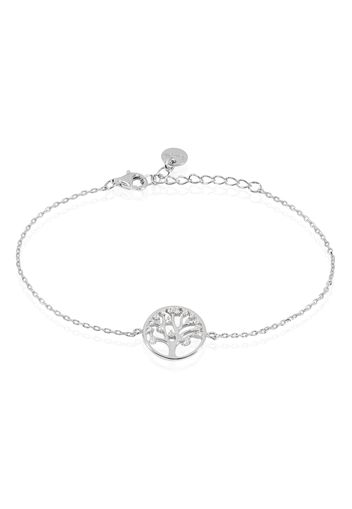 Bracciale albero della vita in argento 925 e zirconi per Donna