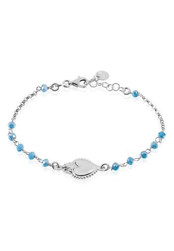 Bracciale rosario in argento 925 rodiato per Donna