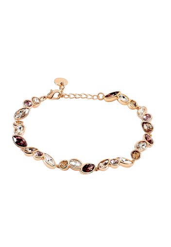 Bracciale in metallo rosato e pietre per Donna