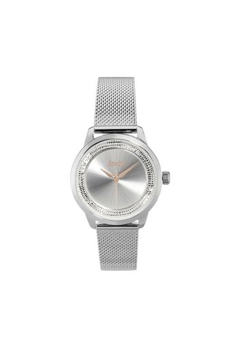 Orologio solo tempo con cassa e cinturino in acciaio maglia milanese con strass - 1661139 per Donna