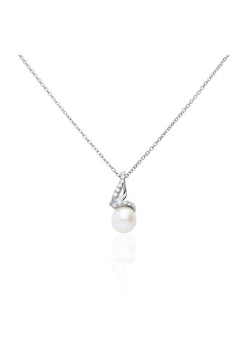 Collana in argento 925, perle e zirconi per Donna