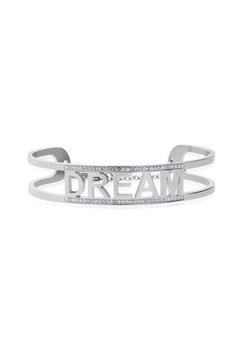 Bangle Dream in acciaio rodiato e strass per Donna