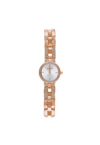 Versailles 3h orologio in acciaio rose gold con quadrante silver e bracciale con strass per Donna