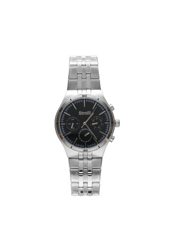 Roland garros orologio multifunzione in acciaio silver con quadrante nero per Uomo