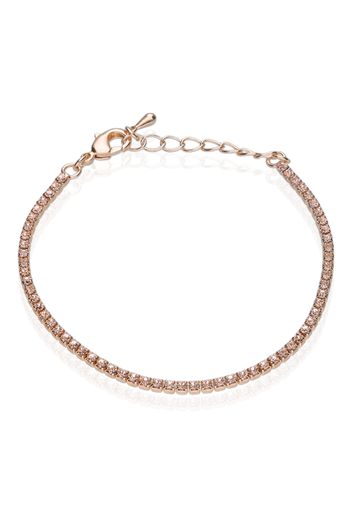 Bracciale in metallo rosato e cristalli per Donna