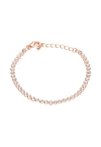 Bracciale in metallo rosato e cristalli per Donna