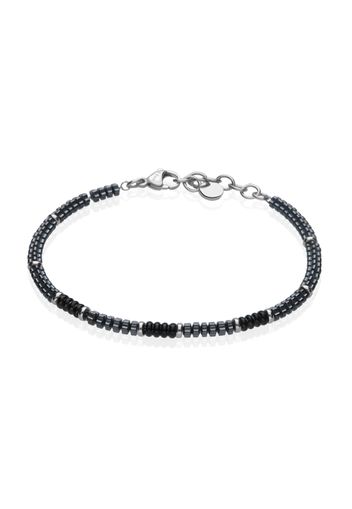 Bracciale in ematite e acciaio per Uomo