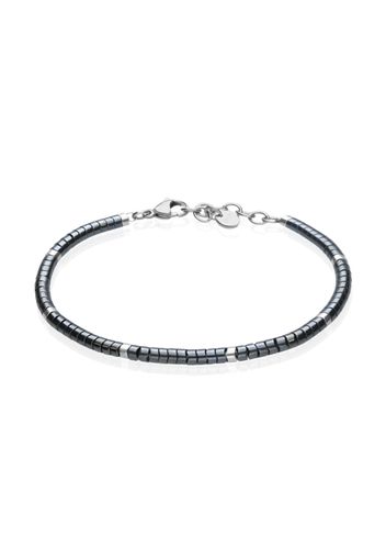 Bracciale in ematite e acciaio per Uomo