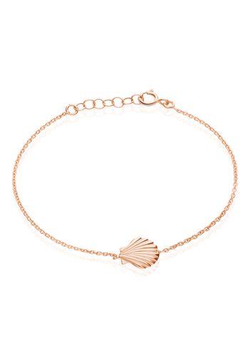 Bracciale in argento rosato con conchiglia per Donna