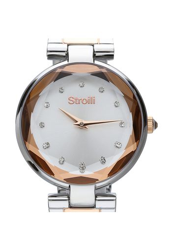 Orologio solo tempo con cinturino e cassa in acciaio silver e rose gold per Donna