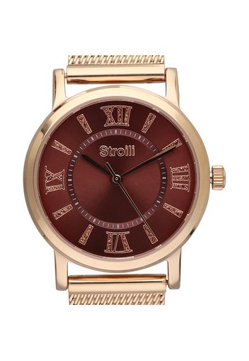 Orologio solo tempo cinturino maglia milanese in acciaio rosato per Donna