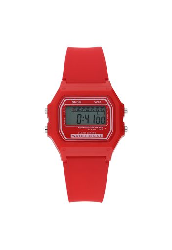 Orologio digitale con cinturino rosso in policarbonato per Uomo