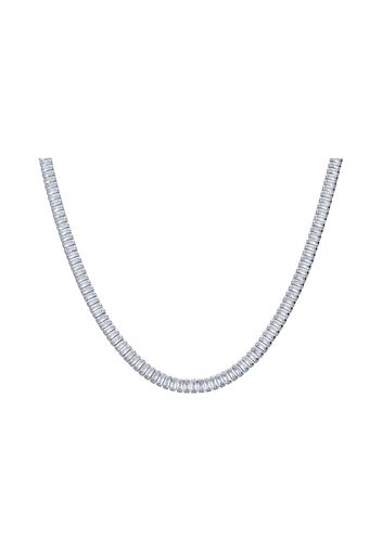 Choker strass in metallo rodiato per Donna