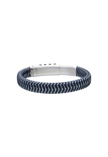 Bracciale in corda blu con chiusura in acciaio per Uomo