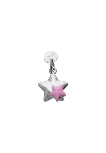 Charm stellina in argento rodiato e smalto per Donna