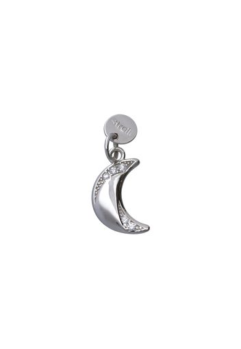 Charm luna in argento rodiato e zirconi per Donna