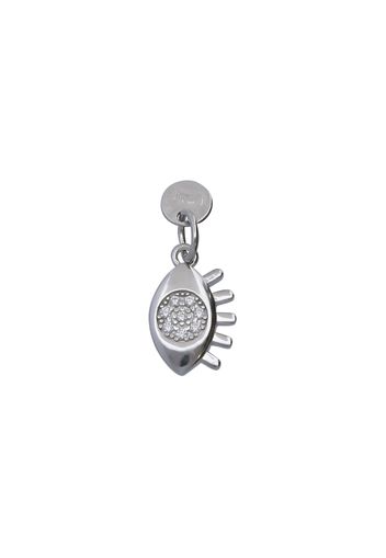 Charm occhio in argento rodiato e zirconi per Donna