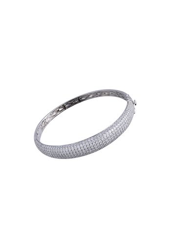 Bangle in argento con pavÃ© di zirconi per Donna