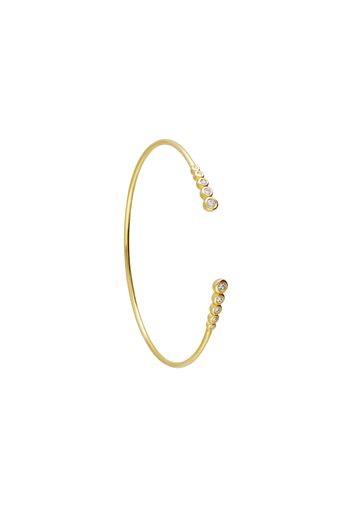 Bangle placcato oro con zirconi per Donna