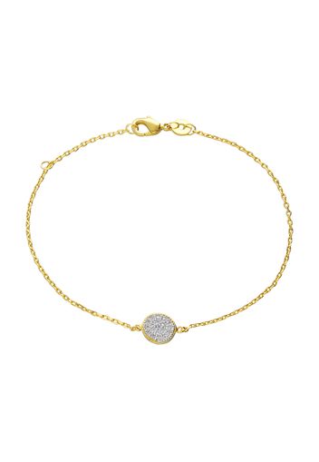 Bracciale placcato oro con dettaglio pavÃ© di zirconi per Donna