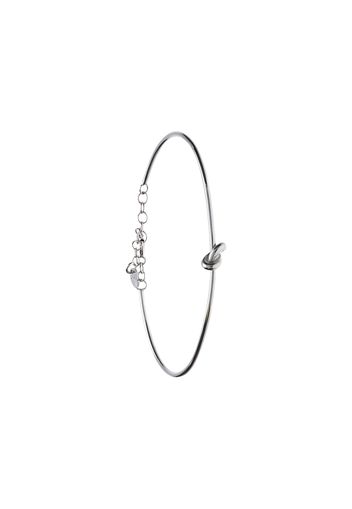 Bangle in argento rodiato con nodo per Donna