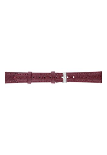 Cinturino in pelle saffiano rosso scuro con chiusura easyclick per Donna