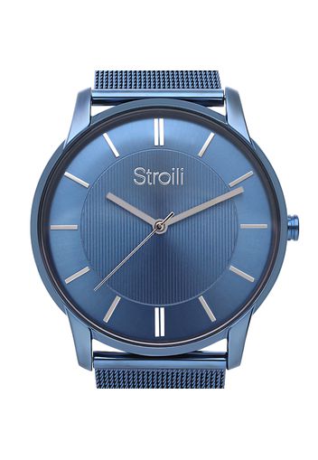 Orologio solo tempo Nizza con cinturino mesh e cassa in acciaio blu per Uomo