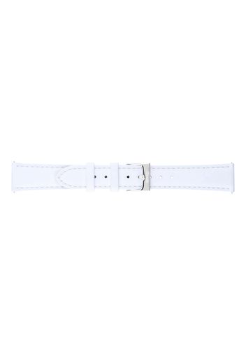 Cinturino in pelle liscia bianco con chiusura easyclick per Unisex