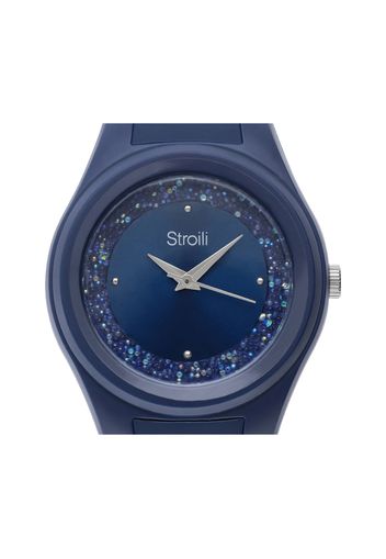 Orologio solo tempo con cinturino in silicone blu cassa in acciaio per Donna