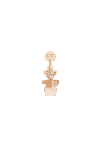 Charm in argento rosato e strass bimba per Donna