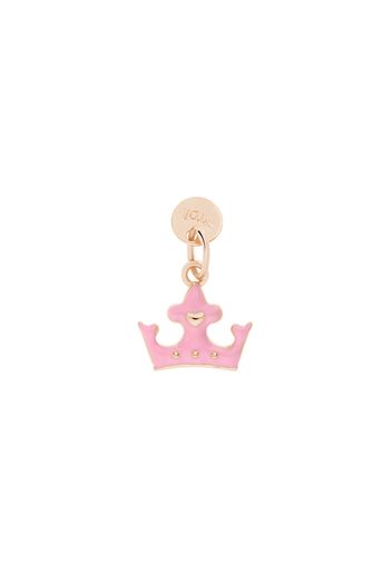 Charm in argento rosato e smalto corona per Donna