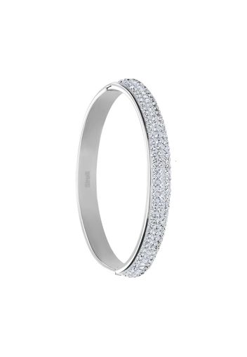 Bracciale rigido in acciaio e strass spessore 8 mm per Donna