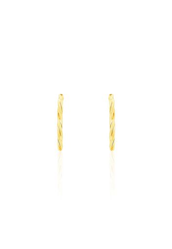 Orecchini a cerchio in oro giallo 15 mm per Donna