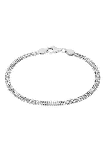 Bracciale in argento rodiato maglia coda di volpe per Uomo