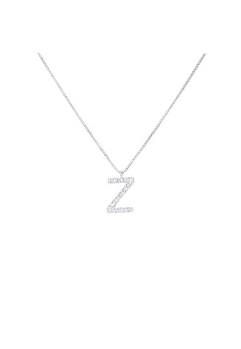 Collana in oro bianco con lettera Z e diamanti 0,065 ct per Donna