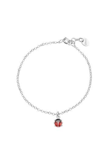 Bracciale coccinella in argento 925 e smalto per Bimbi