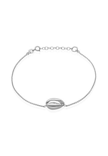 Bracciale in argento rodiato con conchiglia per Donna