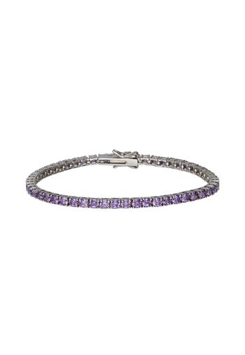 Tennis in argento con zirconi viola per Donna