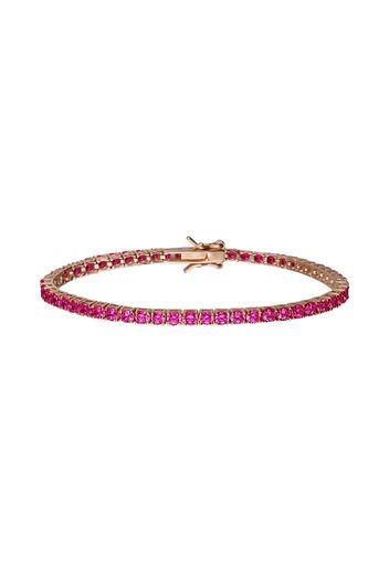 Tennis in argento rosato con zirconi fuxia per Donna