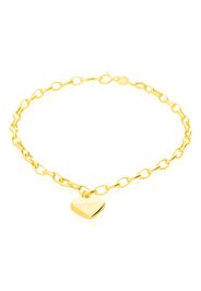 Bracciale in oro giallo con charm a forma di cuore per Donna