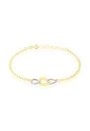 Bracciale in oro giallo con cerchi bicolore per Donna