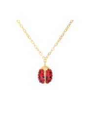 Collana in oro giallo con coccinella rossa e strass per Bambini