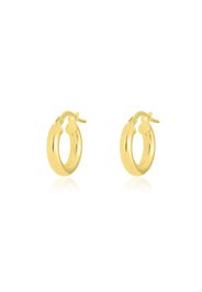 Orecchini a cerchio in oro giallo forma tonda 8 MM per Donna