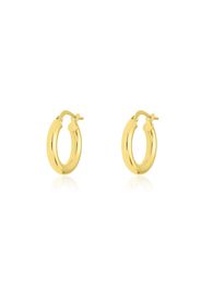 Orecchini a cerchio in oro giallo forma tonda 10 MM per Donna