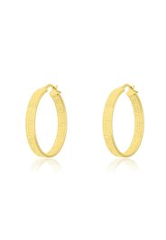 Orecchini a cerchio in oro giallo forma greca 25 MM per Donna