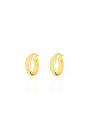 Orecchini a cerchio in oro giallo modello ovalina 10 MM per Donna