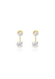 Orecchino Ear Cuff Bon Ton oro giallo tondo cubic zirconia per Donna