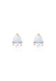 Orecchini a lobo Bon Ton oro giallo goccia cubic zirconia per Donna